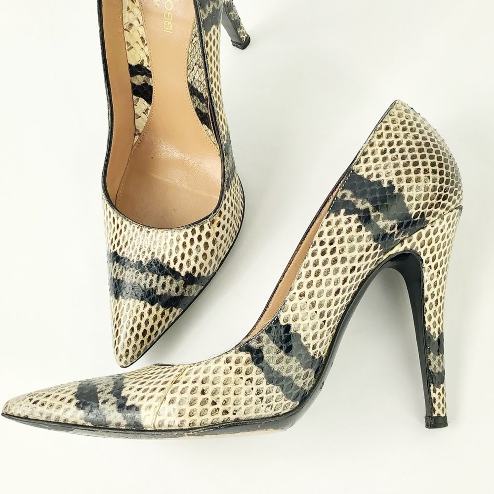 Sergio Rossi 6 Snakeskin Stiletto 4" Heels Pumps E - Picture 2 of 8